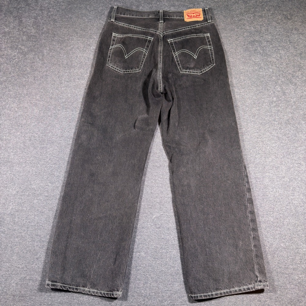 Levi's Ribcage Straight Ankle Jeans Women's 28 Black High Rise Button Fly Denim - Picture 3 of 9